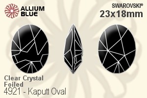 Swarovski Kaputt Oval Fancy Stone (4921) 23x18mm - Clear Crystal With Platinum Foiling