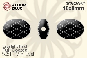 スワロフスキー Mini Oval ビーズ (5051) 10x8mm - クリスタル エフェクト (Full Coated) - ウインドウを閉じる