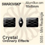 施华洛世奇 Mini Rectangle 串珠 (5055) 8x6mm - 白色（半涂层）