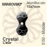 Swarovski Modular Bead (5150) 15x7mm - Crystal (Ordinary Effects)