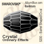 施华洛世奇 Barrel Shaped/Oval 串珠 (5200) 9x6mm - Clear Crystal