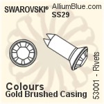 スワロフスキー Rivet (53001), ゴールド メッキ Casing, ストーンズ in SS29 - カラー