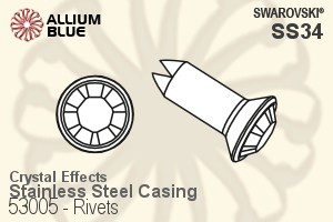 Swarovski Rivet (53005), Stainless Steel Casing, With Stones in SS34 - Crystal Effects - Haga Click en la Imagen para Cerrar