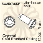 スワロフスキー Rivet (53005), Silver メッキ Casing, ストーンズ in SS34 - クリスタル エフェクト