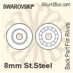 Swarovski Rivet (53006), Gun Metal Casing, With Stones in SS39 - Crystal Effects