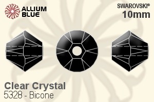 施华洛世奇 Bicone 串珠 (5328) 10mm - 透明白色