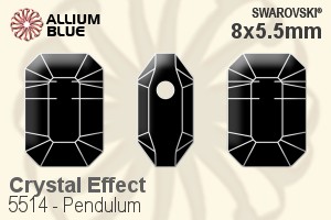 施華洛世奇 Pendulum 串珠 (5514) 8x5.5mm - 白色（半塗層） - 關閉視窗 >> 可點擊圖片