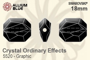 施華洛世奇 Graphic 串珠 (5520) 18mm - Crystal (Ordinary Effects)