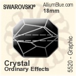 施華洛世奇 圖形 串珠 (5520) 12mm - 透明白色