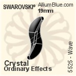 スワロフスキー Wave ビーズ (5525) 28mm - クリスタル（オーディナリー　エフェクト）