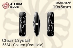 Swarovski Column (One Hole) Bead (5534) 19x5mm - Clear Crystal - Click Image to Close