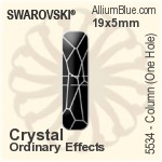 Swarovski Column (One Hole) Bead (5534) 14.5x5mm - Clear Crystal