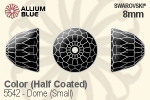 Swarovski Dome (Small) Bead (5542) 8mm - Color (Half Coated) - Click Image to Close