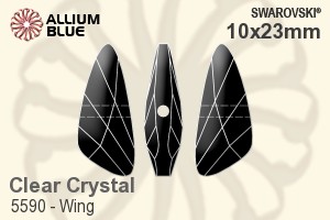 施华洛世奇 Wing 串珠 (5590) 10x23mm - Clear Crystal
