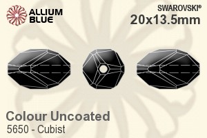 スワロフスキー Cubist ビーズ (5650) 20x13.5mm - カラー（コーティングなし） - ウインドウを閉じる