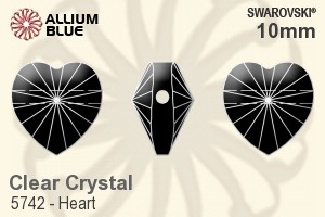 Swarovski Heart Bead (5742) 10mm - Clear Crystal - Click Image to Close
