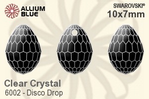 Swarovski Disco Drop Pendant (6002) 10x7mm - Clear Crystal - Click Image to Close