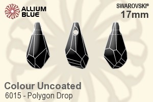 スワロフスキー Polygon Drop ペンダント (6015) 17mm - カラー（コーティングなし） - ウインドウを閉じる