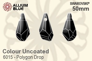 スワロフスキー Polygon Drop ペンダント (6015) 50mm - カラー（コーティングなし） - ウインドウを閉じる