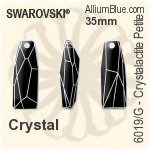 施华洛世奇 Crystalactite Petite (局部磨砂) 吊坠 (6019/G) 35mm - 白色（半涂层） PROLAY