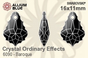 Swarovski Baroque Pendant (6090) 16x11mm - Crystal Effect - Click Image to Close