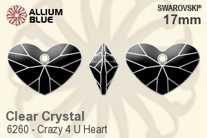 施華洛世奇 Crazy 4 U 心形 吊墜 (6260) 17mm - 透明白色