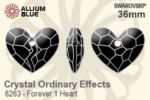 Swarovski Forever 1 Heart Pendant (6263) 36mm - Crystal (Ordinary Effects) - Haga Click en la Imagen para Cerrar