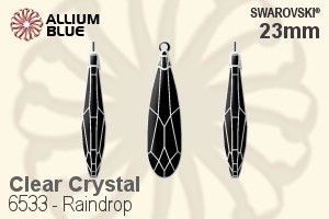 Swarovski Raindrop Pendant (6533) 23mm - Clear Crystal - Click Image to Close