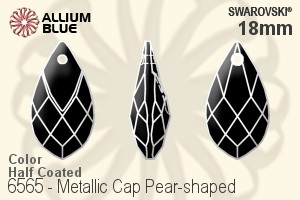 Swarovski Metallic Cap Pear-shaped Pendant (6565) 18mm - Color (Half Coated) - Haga Click en la Imagen para Cerrar