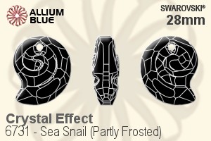 Swarovski Sea Snail (Partly Frosted) Pendant (6731) 28mm - Crystal Effect - Click Image to Close