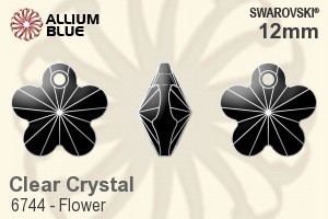 スワロフスキー Flower ペンダント (6744) 12mm - クリスタル - ウインドウを閉じる