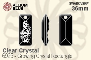 Swarovski Growing Crystal Rectangle Pendant (6925) 36mm - Clear Crystal - Click Image to Close