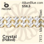 Preciosa Round Maxima Cupchain (7413 3001), Plated, With Stones in PP18 - Crystal Effects