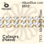 Preciosa Round Maxima 2-Rows Cupchain (7413 7174), Plated, With Stones in PP24 - Crystal Effects