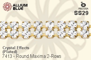 Preciosa Round Maxima 2-Rows Cupchain (7413 7182), Plated, With Stones in SS29 - Crystal Effects - ウインドウを閉じる