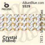 Preciosa Round Maxima 2-Rows Cupchain (7413 7182), Plated, With Stones in SS29 - Colours