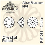 PREMIUM 33 Facets Chaton (PM1088) PP8 - Clear Crystal With Foiling