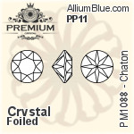PREMIUM 33 Facets Chaton (PM1088) PP19 - Clear Crystal With Foiling