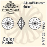 PREMIUM Rivoli (PM1122) 6mm - Crystal Effect With Foiling
