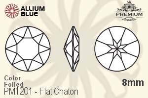 プレミアム Flat チャトン (PM1201) 8mm - カラー 裏面フォイル - ウインドウを閉じる