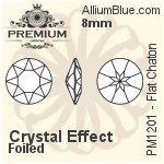 PREMIUM Flat Chaton (PM1201) 12mm - Crystal Effect With Foiling