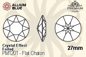 PREMIUM Flat Chaton (PM1201) 27mm - Crystal Effect With Foiling