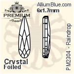 PREMIUM Raindrop Flat Back (PM2304) 8x2.3mm - Clear Crystal With Foiling