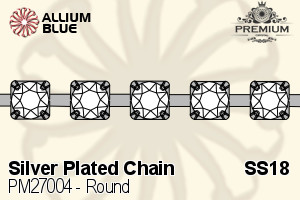 PREMIUM Round Cupchain (PM27004) SS18 - Silver Plated Chain - Haga Click en la Imagen para Cerrar