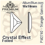 PREMIUM Triangle Gamma Flat Back (PM2740) 10x10mm - Clear Crystal With Foiling