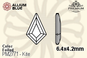 PREMIUM CRYSTAL Kite Flat Back 6.4x4.2mm Amethyst F