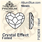 PREMIUM Heart Flat Back (PM2808) 3.6mm - Color With Foiling