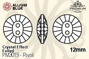 プレミアム リボリ ソーオンストーン (PM3019) 12mm - クリスタル エフェクト 裏面フォイル - ウインドウを閉じる