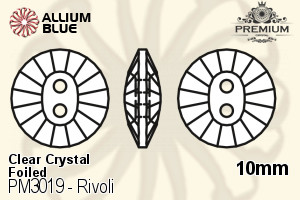 PREMIUM Rivoli Sew-on Stone (PM3019) 10mm - Clear Crystal With Foiling - Click Image to Close