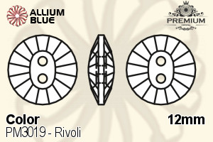 PREMIUM Rivoli Sew-on Stone (PM3019) 12mm - Color - Haga Click en la Imagen para Cerrar
